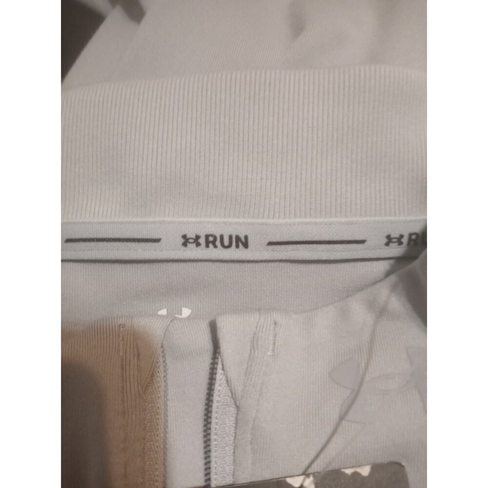 New Under Armour Women's Fitted 1/2 Zip Run Pullover Sweatshirt Gray Large L NWT - Picture 9 of 14